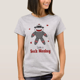 Camiseta Adoro Um Macaco De Meia Brincadeira, Um Brinquedo 
