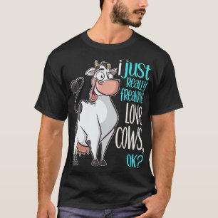Camiseta Adoro Vacas Engraçadas Presente para Crianças Adul