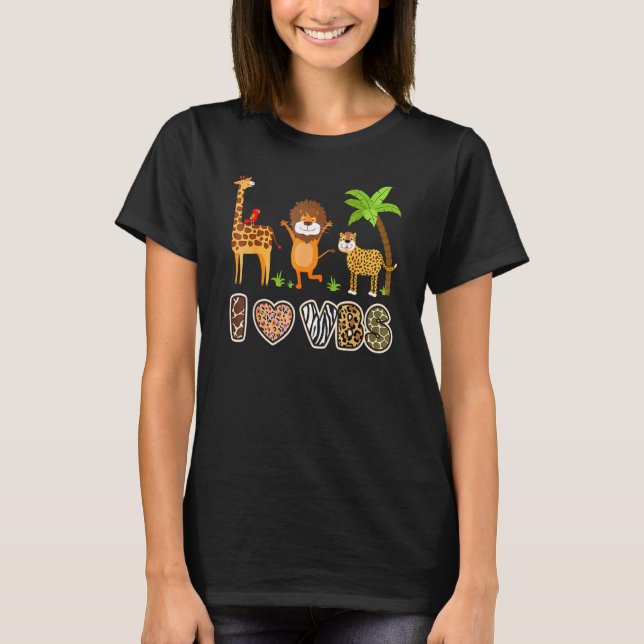 Camiseta Adoro Vbs Wild Animal Vbs Férias Bíblia School (Frente)