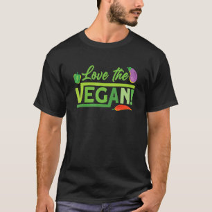 Camiseta Adoro vegetariano vegetariano vegano em Planta
