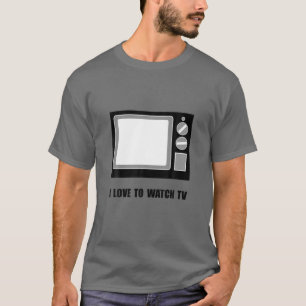 Camiseta Adoro Ver A TV Engraçado