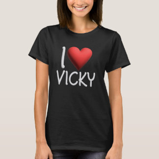 Camiseta Adoro Vicky Name Mulher Personalizada Victoria