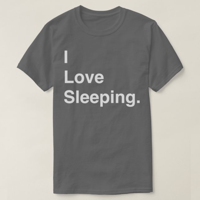 Camiseta Adoro Vídeo Dormindo Texto Simples (Frente do Design)