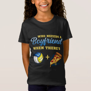 Camiseta Adoro Voleibol e Pizza Engraçada Que Precisa De Um
