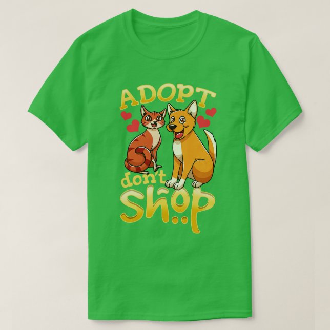 Camiseta Adotar a Adoção de Cães (Frente do Design)