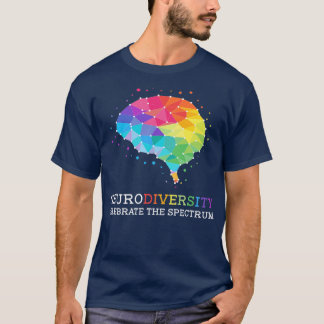 Camiseta Adotar a Neurodiversidade Comemora o Espectro