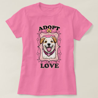 Camiseta Adotar Amor (Adotar Cão)