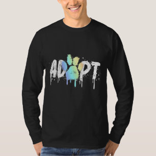 Camiseta Adotar Cães Cães Salvamento Animal 1