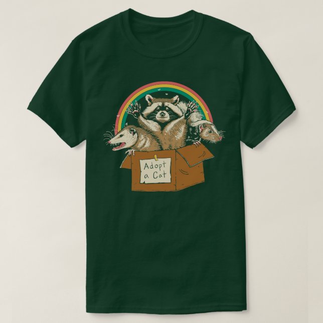 Camiseta Adotar Gatos Proibidos (Frente do Design)