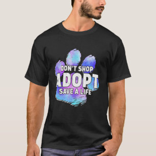 Camiseta Adotar Não Comprar Animais Emergentes