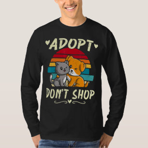 Camiseta Adotar Não Comprar Animais Pet de Adoção de Gato