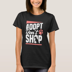 Camiseta Adotar Não Comprar Cães Gatos Gatos Amantes de os