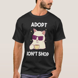 Camiseta Adotar não comprar Gatos 2