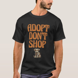 Camiseta Adotar Não Comprar o Salvamento do Pet Rescue Anim