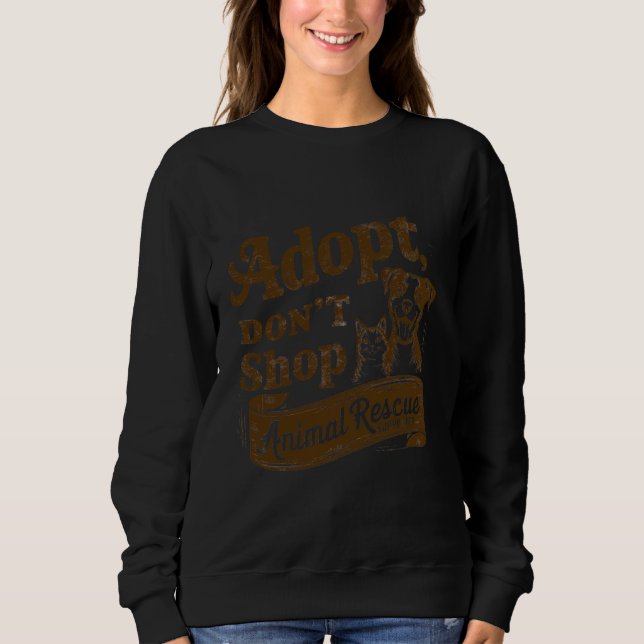 Camiseta Adotar Não Comprar, Os Resgate de Animais para Pet (Frente)