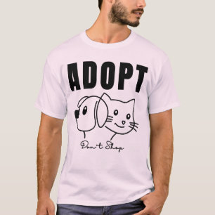 Camiseta Adotar Não Comprar - Proteção dos Animais e Adoção