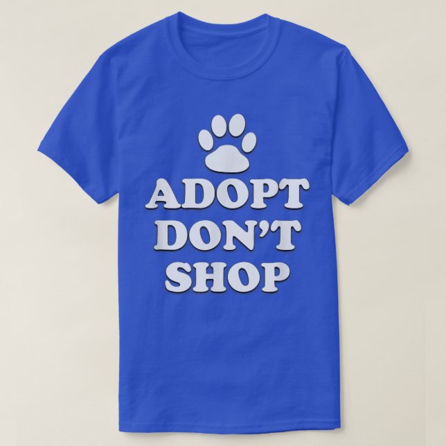 Camiseta Adotar Não Comprar Salvamento de Direitos dos Anim (Frente do Design)