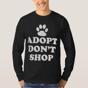 Camiseta Adotar Não Comprar Salvamento de Direitos dos Anim