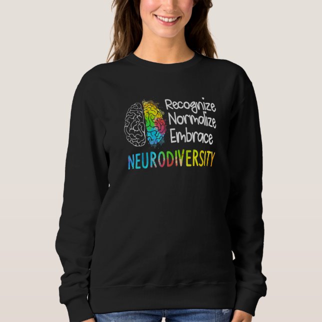 Camiseta Adotar Neurodiversidade Celebra O Espectro Brai (Frente)