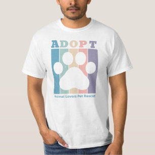 Camiseta Adotar Personalização Colorida