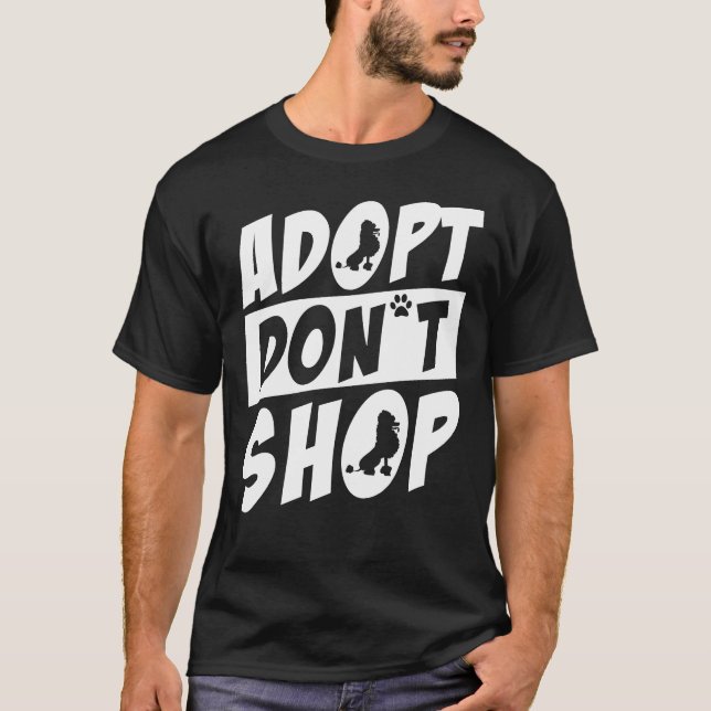 Camiseta Adotar Poodle Não Comprar (Frente)