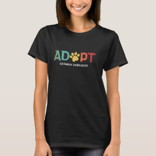 Camiseta Adotar Um Abrigo Para Animais De German shepherd D
