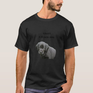 Camiseta Adotar Um Cachorro Negro