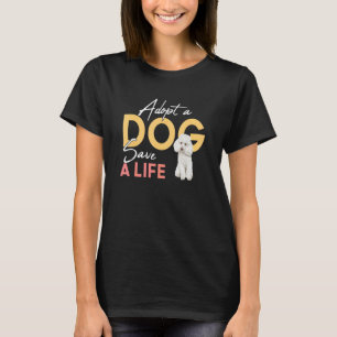 Camiseta Adotar Um Cachorro Salvar Um Poodle De Salvamento