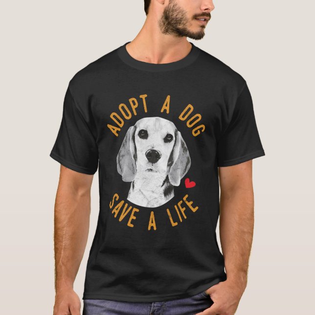 Camiseta Adotar Um Cachorro Salvar Um Presente De Beagles D (Frente)