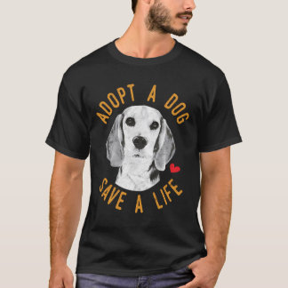 Camiseta Adotar Um Cachorro Salvar Um Presente De Beagles D