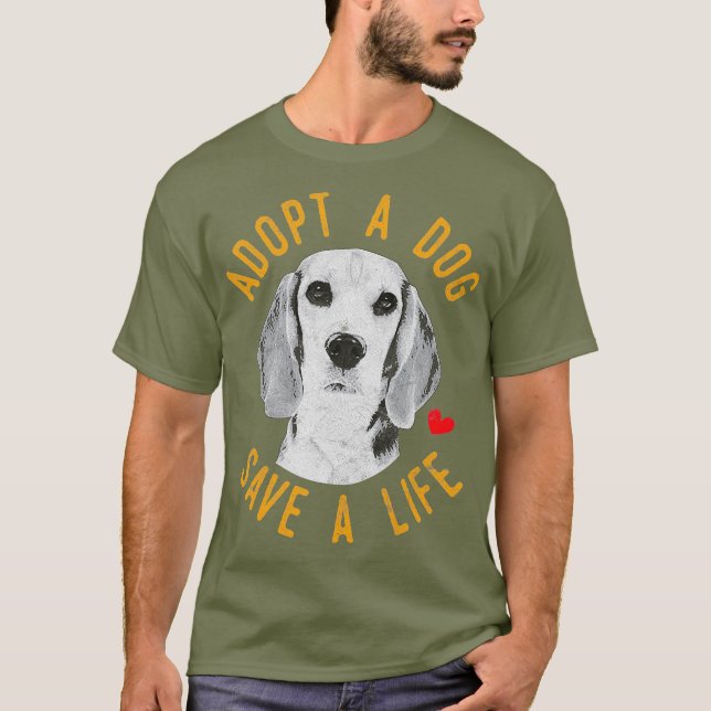 Camiseta Adotar Um Cachorro Salvar Um Presente De Beagles D (Frente)