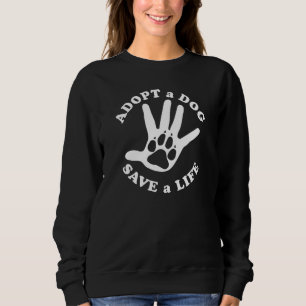 Camiseta Adotar um cão salvar uma vida - Design para amant