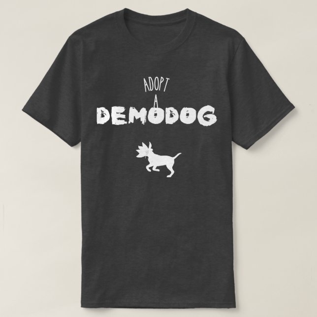 Camiseta Adotar Um Demódog 1 (Frente do Design)