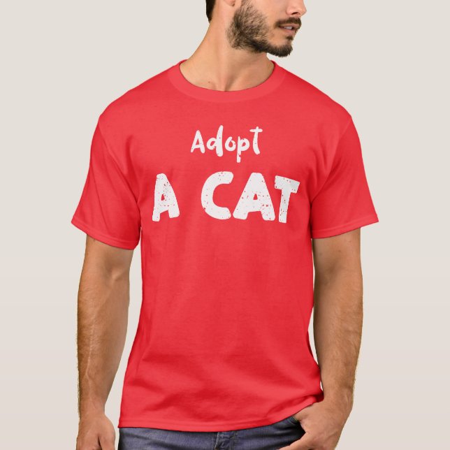 Camiseta Adotar Um Gato De Gato (Frente)
