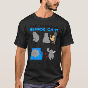 Camiseta Adotar Um Gato De Mais velho Incrível
