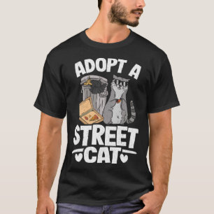 Camiseta Adotar Um Gato De Rua Lixo Panda Raccoon