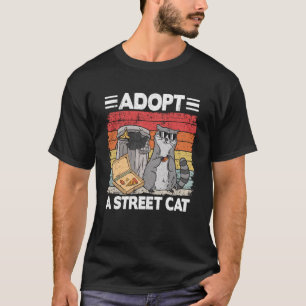 Camiseta Adotar Um Lixo De Gato Da Rua Pode Lixiviar Pizza 