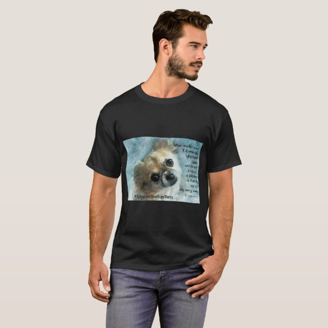 Camiseta Adotar Um Prateleiro - Chihuahua (Frente Completa)