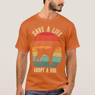 Camiseta Adotar um retrato da família de cães
