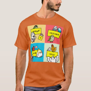 Camiseta Adotar uma ave resgatada