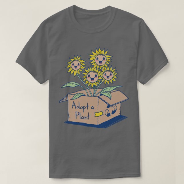 Camiseta Adotar uma Planta (Frente do Design)