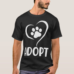 Camiseta Adote Cachorro Gato Resgate Animal Abrigo Amante d