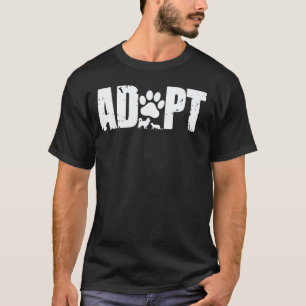 Camiseta Adote Gato Cachorro Pata Resgate Amante de Gato Ca