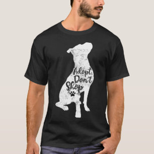Camiseta Adote Não Compre Resgate Tbull Raça de Cão T Bull