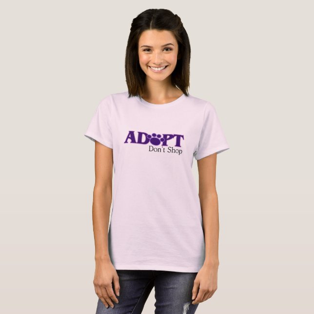 Camiseta Adote Não Compre Tee for Women (Frente Completa)