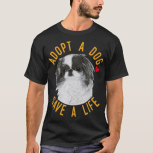 Camiseta Adote Um Cachorro Salve Um Golpe De Vida Japonês