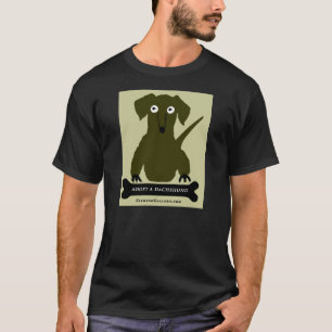 Camiseta "Adote um Dachshund" projetado por Zermeno