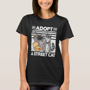 Camiseta Adote Um Gato De Rua Lixo Panda Pizza Guaxinim