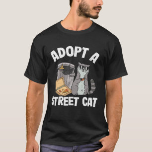 Camiseta Adote Um Gato De Rua Lixo Panda Pizza Guaxinim