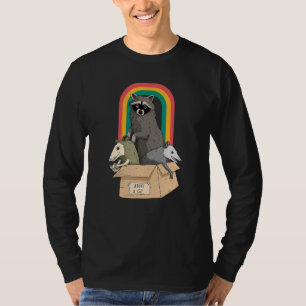Camiseta Adote Um Gato De Rua Possum Guaxinim Gambá Diverti